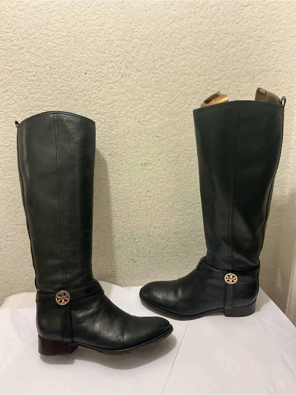 Tory Burch Bristol Tall Riding Boots Size 7, $495 Black Leather